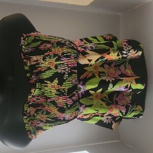 BONGO Floral Swim Top Small